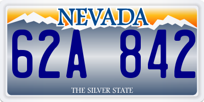 NV license plate 62A842