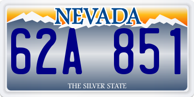 NV license plate 62A851