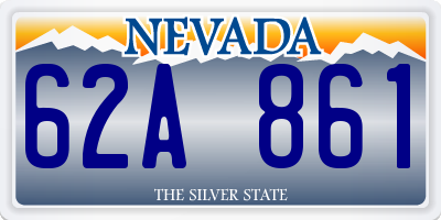 NV license plate 62A861