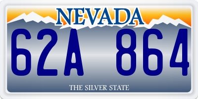 NV license plate 62A864