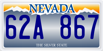 NV license plate 62A867