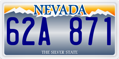 NV license plate 62A871