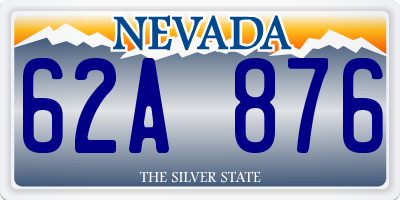 NV license plate 62A876