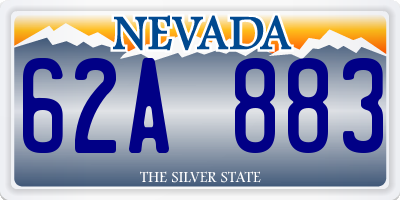 NV license plate 62A883