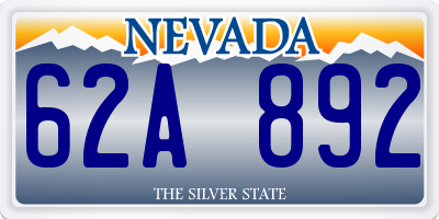 NV license plate 62A892