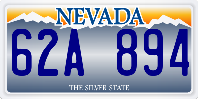 NV license plate 62A894