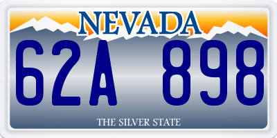 NV license plate 62A898