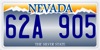NV license plate 62A905