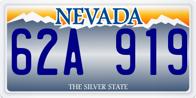 NV license plate 62A919