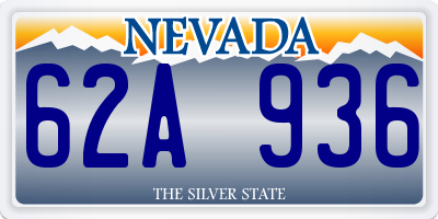 NV license plate 62A936