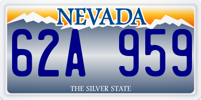 NV license plate 62A959