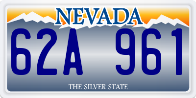 NV license plate 62A961