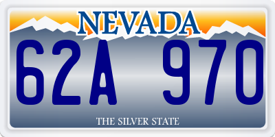 NV license plate 62A970