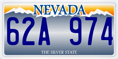 NV license plate 62A974