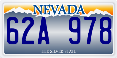 NV license plate 62A978