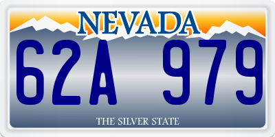 NV license plate 62A979