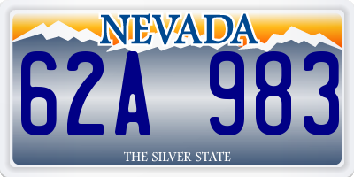 NV license plate 62A983