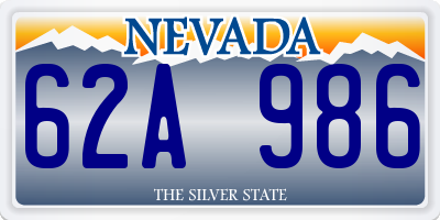 NV license plate 62A986