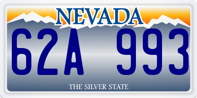 NV license plate 62A993