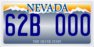 NV license plate 62B000