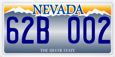 NV license plate 62B002