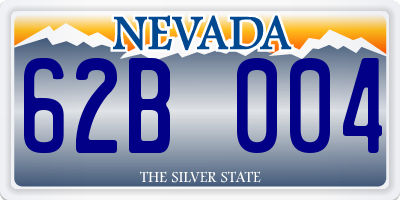 NV license plate 62B004