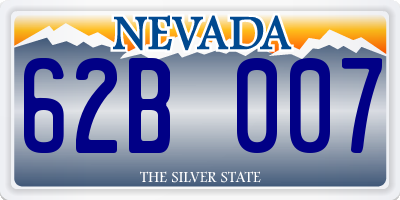 NV license plate 62B007