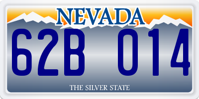 NV license plate 62B014