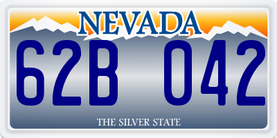 NV license plate 62B042