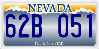 NV license plate 62B051