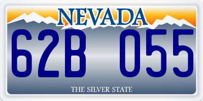 NV license plate 62B055
