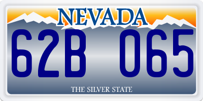 NV license plate 62B065