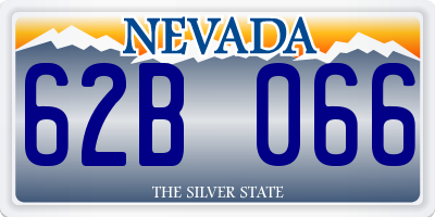 NV license plate 62B066