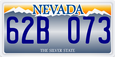 NV license plate 62B073