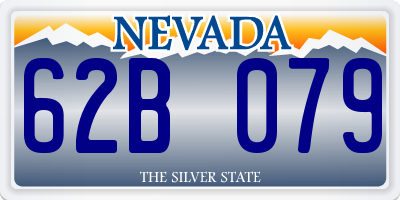NV license plate 62B079