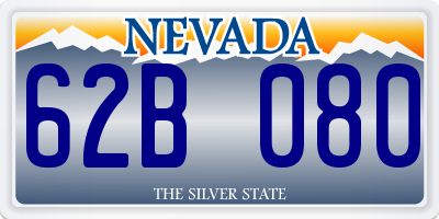 NV license plate 62B080