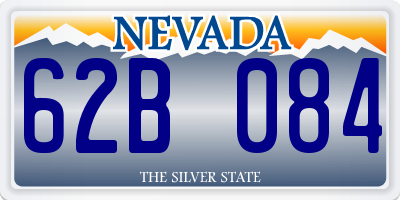 NV license plate 62B084
