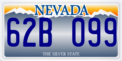 NV license plate 62B099