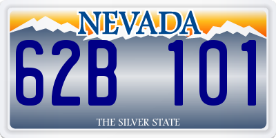 NV license plate 62B101