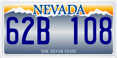 NV license plate 62B108