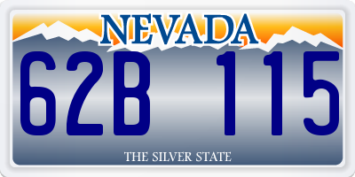 NV license plate 62B115