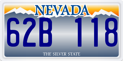 NV license plate 62B118