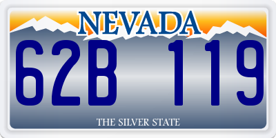 NV license plate 62B119