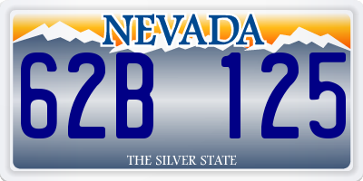 NV license plate 62B125