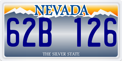 NV license plate 62B126