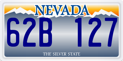 NV license plate 62B127