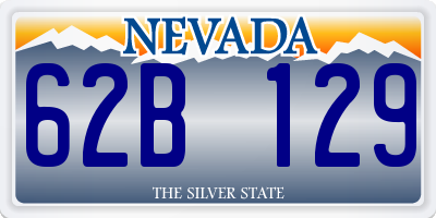 NV license plate 62B129