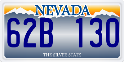 NV license plate 62B130