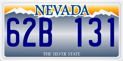 NV license plate 62B131