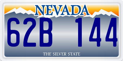 NV license plate 62B144